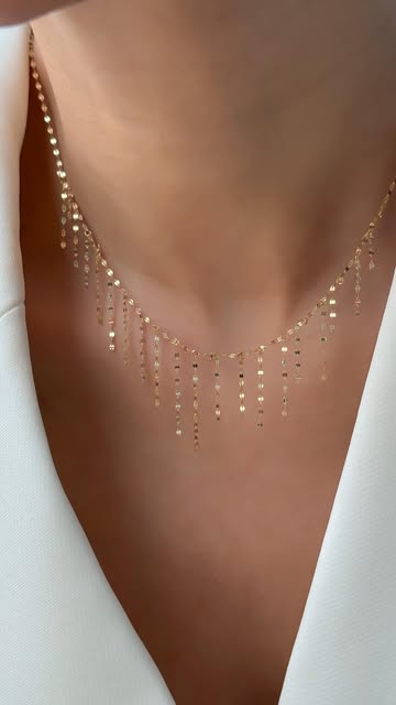 گردنبند شرابه ای پولکی